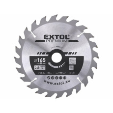 Extol Premium (8803217) kotouč pilový s SK plátky, 165x2,0x20mm, 24T