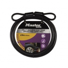 MasterLock 49EURD Ohebné ocelové lanko - 300cm x 1cm MasterLock 49EURD Ohebné ocelové lanko - 300cm x 1cm
