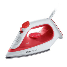 Braun TexStyle 1 SI1019RD napařovací žehlička, 1900 W, rychlé nahřívání, červená Braun TexStyle 1 SI1019RD napařovací žehlička, 1900 W, rychlé nahřívání, červená