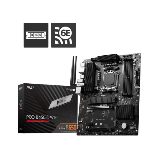BAZAR - MSI MB Sc AM5 PRO B650-S WIFI, AMD B650, 4xDDR5, 1xDP, 1xHDMI, WI-FI - Po opravě (Bez příšlušenství)