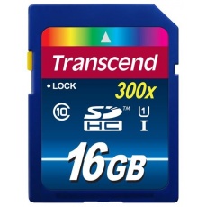 TRANSCEND SDHC karta 16GB Premium, Class 10 UHS-I, 300X (45MB/s)