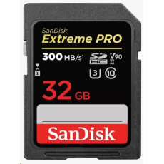 SanDisk SDHC karta 32GB Extreme PRO (300 MB/s, Class 10, UHS-II U3 V90) SanDisk SDHC karta 32GB Extreme PRO (300 MB/s, Class 10, UHS-II U3 V90)