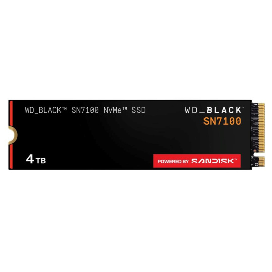WD BLACK SSD NVMe 4TB PCIe SN7100 Powered by SanDisk, Gen4, (R:7250, W:6900MB/s)