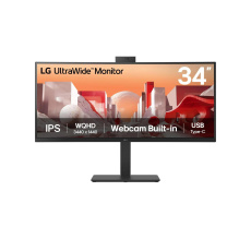LG MT IPS LCD LED 34" 34BA85QE - IPS, 3440x1440, 2xHDMI, DP, USB 3.2, USB-C, RJ45, nast vyska, repro, zakriven, webcam LG MT IPS LCD LED 34" 34BA85QE - IPS, 3440x1440, 2xHDMI, DP, USB 3.2, USB-C, RJ45, nast vyska, repro, zakriven, webcam