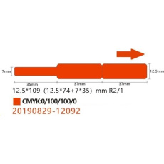 Niimbot štítky na kabely RXL 12,5x109mm 65ks Red pro D11 a D110 Niimbot štítky na kabely RXL 12,5x109mm 65ks Red pro D11 a D110