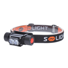Solight LED čelová nabíjecí svítilna, 650lm, Li-Ion Solight LED čelová nabíjecí svítilna, 650lm, Li-Ion