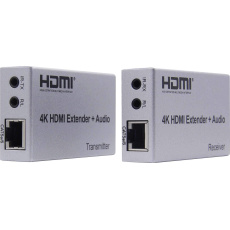 PremiumCord 4K HDMI extender na 100m přes Cat5e/Cat6, přenos Irda a Audio výstupy PremiumCord 4K HDMI extender na 100m přes Cat5e/Cat6, přenos Irda a Audio výstupy