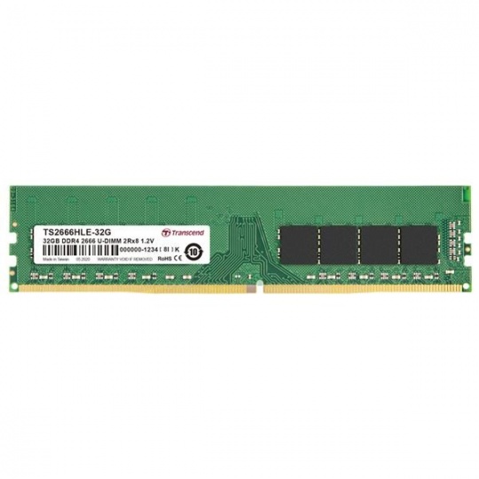 TRANSCEND DIMM DDR4 32GB 2666MHz 2Rx8 2Gx8 CL19 1.2V