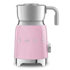 Smeg MFF11PKEU, napěňovač mléka, 500 W, 600 ml / 2,5 šálku, horká čokoláda / mléko, lehká pěna, růžový Smeg MFF11PKEU, napěňovač mléka, 500 W, 600 ml / 2,5 šálku, horká čokoláda / mléko, lehká pěna, růžový