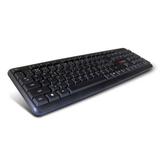 C-TECH klávesnice KB-102 PS/2, slim, black, CZ/SK