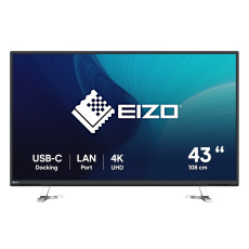 EIZO MT 43" EV4340X-BK FlexScan, IPS, 3840x2160, 350nit, 1000:1, 5ms, USB-C, DisplayPort, USB, HDMI, Repro, Černý EIZO MT 43" EV4340X-BK FlexScan, IPS, 3840x2160, 350nit, 1000:1, 5ms, USB-C, DisplayPort, USB, HDMI, Repro, Černý