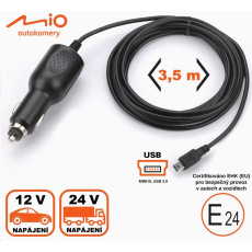 Mio cigaretová nabíječka 3.5 m ke kamerám Mio, mini-USB 5V, 2A (bulk) Mio cigaretová nabíječka 3.5 m ke kamerám Mio, mini-USB 5V, 2A (bulk)