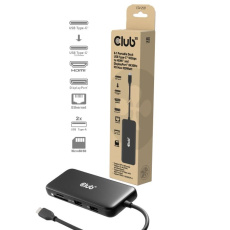 Club3D Dokovací stanice 8v1, USB-C 3.2, 1xHDMI, 1xDP, 2xUSB, 1xmicroSD/SD, 1xUSB-C PD100W, 1xRJ45, černá Club3D Dokovací stanice 8v1, USB-C 3.2, 1xHDMI, 1xDP, 2xUSB, 1xmicroSD/SD, 1xUSB-C PD100W, 1xRJ45, černá