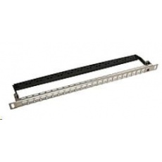 Solarix Univerzální modulární neosazený patch panel 24 portů nerez 0,5U SX24HDM-0-STP-SL-UNI Solarix Univerzální modulární neosazený patch panel 24 portů nerez 0,5U SX24HDM-0-STP-SL-UNI