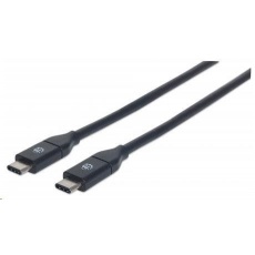 MANHATTAN USB 3.1 Gen2 Cable, Type-C Male / Type-C Male, 1m (3 ft.), 3A, Black MANHATTAN USB 3.1 Gen2 Cable, Type-C Male / Type-C Male, 1m (3 ft.), 3A, Black