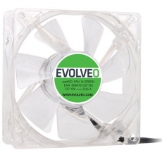 EVOLVEO 14L1GR ventilátor 140mm, 4 LED zelený, 3pin EVOLVEO 14L1GR ventilátor 140mm, 4 LED zelený, 3pin