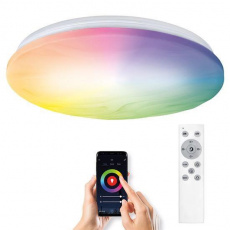 Solight LED smart stropní světlo Wave, 30W, 2300lm, wifi, RGB + CCT, dálkové ovládání Solight LED smart stropní světlo Wave, 30W, 2300lm, wifi, RGB + CCT, dálkové ovládání