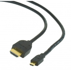 GEMBIRD Kabel HDMI-HDMI micro 3m, 1.3, M/M stíněný, zlacené kontakty, černý GEMBIRD Kabel HDMI-HDMI micro 3m, 1.3, M/M stíněný, zlacené kontakty, černý