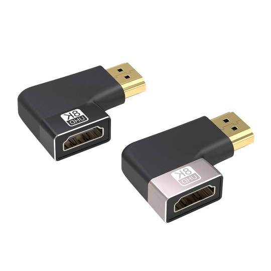 PREMIUMCORD Adaptér spojka 8K HDMI A - HDMI A, F/M, do úhlu 90° - pravá