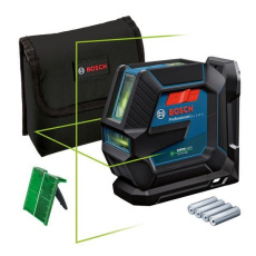 Bosch GLL 2-15 G čárový laser, pracovní dosah až 15 m, přesnost +/-0,3 mm/m, 4× baterie 1,5 V LR6 (AA) Bosch GLL 2-15 G čárový laser, pracovní dosah až 15 m, přesnost +/-0,3 mm/m, 4× baterie 1,5 V LR6 (AA)