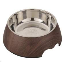 HUHU Melaminova miska dark wood S