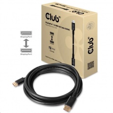 Club3D Kabel certifikovaný DisplayPort 1.4 HBR3, 8K60Hz (M/M), černé koncovky, 4m, 24 AWG Club3D Kabel certifikovaný DisplayPort 1.4 HBR3, 8K60Hz (M/M), černé koncovky, 4m, 24 AWG
