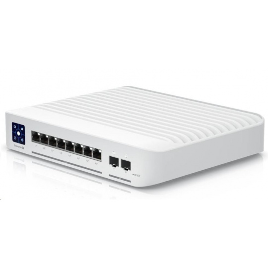 UBNT USW-Enterprise-8-PoE [8x 2.5G RJ45, 2x 10G SFP+, 120W PoE budget, PoE+ 802.3af/at, 1,3" dotykový displej]