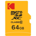 Kodak paměťová micro SD karta 64GB Class10 w/adapter Extra
