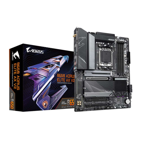 GIGABYTE MB Sc AM5 B650 AORUS ELITE AX V2, AMD B650, 4xDDR5, 1xDP, 1xHDMI