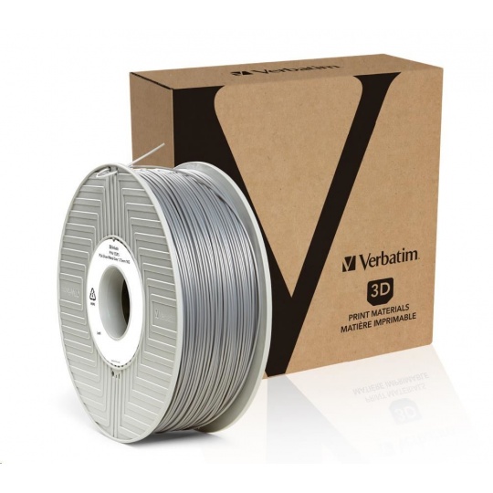 VERBATIM 3D Printer Filament PLA 1.75mm, 335m, 1kg silver/metal grey (55275)