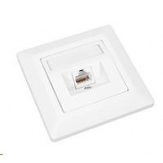 Solarix Zásuvka CAT5E UTP 1 x RJ45 pod omítku bílá SX9-1-5E-UTP-WH Solarix Zásuvka CAT5E UTP 1 x RJ45 pod omítku bílá SX9-1-5E-UTP-WH