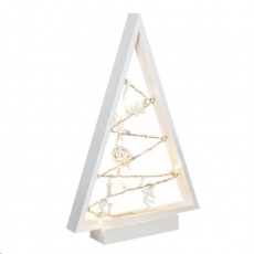 Solight LED dřevěný vánoční stromek s ozdobami, 15LED, přírodní dřevo, 37cm, 2x AA Solight LED dřevěný vánoční stromek s ozdobami, 15LED, přírodní dřevo, 37cm, 2x AA
