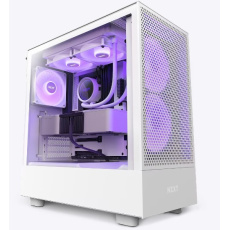 NZXT skříň H5 Flow RGB edition / 2x120 mm fan / USB 3.0 / USB-C 3.1 / RGB / průhledná bočnice / mesh panel / bílá NZXT skříň H5 Flow RGB edition / 2x120 mm fan / USB 3.0 / USB-C 3.1 / RGB / průhledná bočnice / mesh panel / bílá