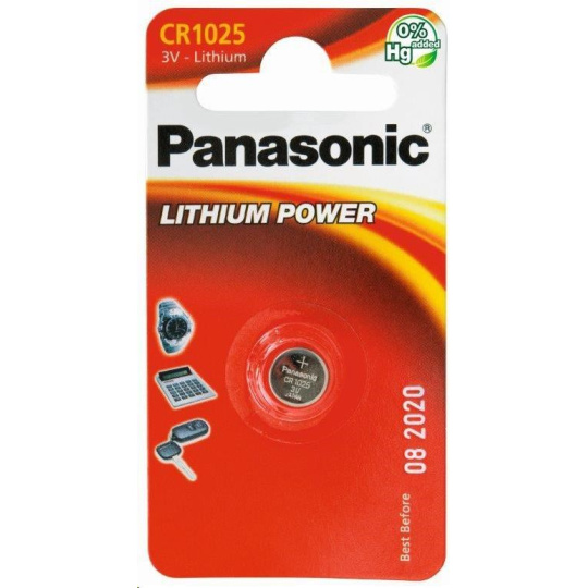 PANASONIC Lithiová baterie (knoflíková) CR-1025EL/1B  3V (Blistr 1ks) - BAZAR/POŠKOZENO