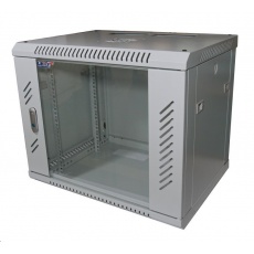 LEXI-Net 19" nástěnný rozvaděč 9U 600x600, nosnost 60 kg, skleněné dveře, svařovaný, šedý LEXI-Net 19" nástěnný rozvaděč 9U 600x600, nosnost 60 kg, skleněné dveře, svařovaný, šedý