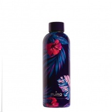 Puro Hot&Cold Texture láhev z nerezové oceli, double wall, 500ml Blue Flowers Puro Hot&Cold Texture láhev z nerezové oceli, double wall, 500ml Blue Flowers