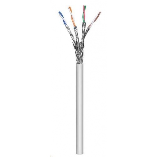 Intellinet Cat6A SFTP kabel, drát 100m, 23AWG, LSOH, šedý