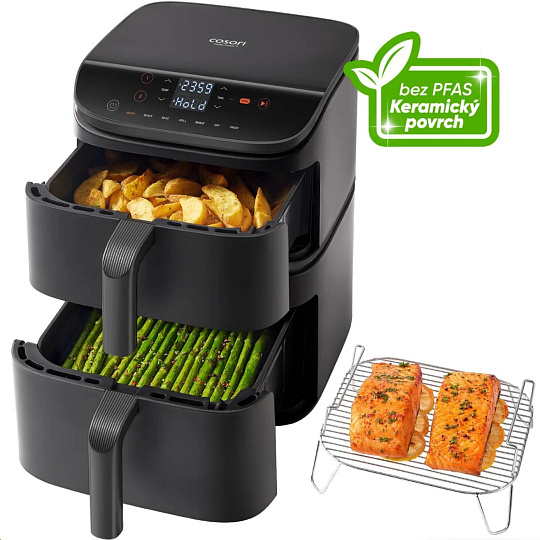 Cosori Turbo Tower horkovzdušná fritéza 10,8 L, keramika, černá Cosori Turbo Tower horkovzdušná fritéza 10,8 L, keramika, černá