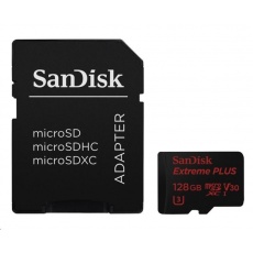 SanDisk MicroSDXC karta 128GB Extreme PLUS (100MB/s, Class 10 UHS-I V30) SanDisk MicroSDXC karta 128GB Extreme PLUS (100MB/s, Class 10 UHS-I V30)