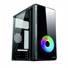 1stCOOL skříň STEP GAMER 1, micro tower, AU, USB 3.0, sRGB fan, bez zdroje, průhledná bočnice, černá 1stCOOL skříň STEP GAMER 1, micro tower, AU, USB 3.0, sRGB fan, bez zdroje, průhledná bočnice, černá