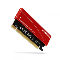 AXAGON PCEM2-S, PCIe x16 - M.2 NVMe M-key slot adaptér, kovový kryt pro pasivní chlazení AXAGON PCEM2-S, PCIe x16 - M.2 NVMe M-key slot adaptér, kovový kryt pro pasivní chlazení