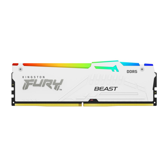 KINGSTON DIMM DDR5 16GB 6400MT/s CL32 Non-ECC FURY Beast RGB EXPO, Bílá