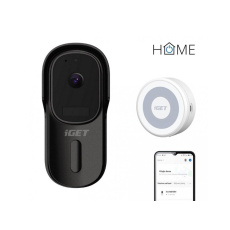 iGET HOME Doorbell DS1 Black + Chime CHS1 White iGET HOME Doorbell DS1 Black + Chime CHS1 White