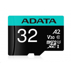 ADATA MicroSDHC karta 32GB Premier Pro UHS-I V30S (R:100MB) + SD adaptér ADATA MicroSDHC karta 32GB Premier Pro UHS-I V30S (R:100MB) + SD adaptér