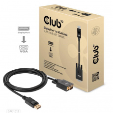 Club3D kabel DP na VGA, M/M, 2m, 28 AWG Club3D kabel DP na VGA, M/M, 2m, 28 AWG