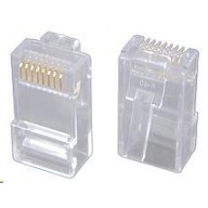 Solarix Konektor RJ45 CAT5E UTP 8p8c nestíněný neskládaný na licnu / 100 ks KRJ45/5 Solarix Konektor RJ45 CAT5E UTP 8p8c nestíněný neskládaný na licnu / 100 ks KRJ45/5