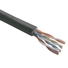 UTP kabel PlanetElite, Cat5E, drát, dvojitý venkovní PE+PVC, Dca, černý, 305m, cívka UTP kabel PlanetElite, Cat5E, drát, dvojitý venkovní PE+PVC, Dca, černý, 305m, cívka