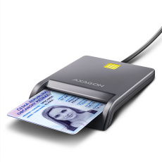 AXAGON CRE-SM3T, USB-A FlatReader čtečka kontaktních karet Smart card (eObčanka), kabel 1.3m AXAGON CRE-SM3T, USB-A FlatReader čtečka kontaktních karet Smart card (eObčanka), kabel 1.3m