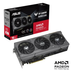 ASUS VGA AMD Radeon TUF RX 7600 XT 16G OC, AMD RX 7600 XT, 16GB GDDR6, 3xDP, 1xHDMI ASUS VGA AMD Radeon TUF RX 7600 XT 16G OC, AMD RX 7600 XT, 16GB GDDR6, 3xDP, 1xHDMI
