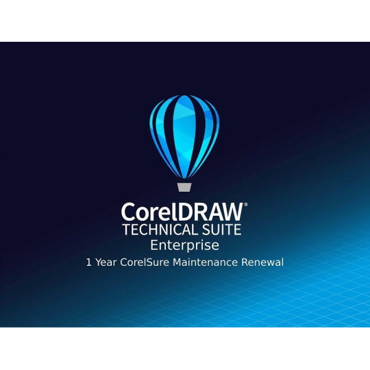 CorelDRAW Technical Suite Enterprise CorelSure Maintenance Renewal (1 Year)(251+) EN/DE/FR/ES/BR/IT/CZ/PL/NL